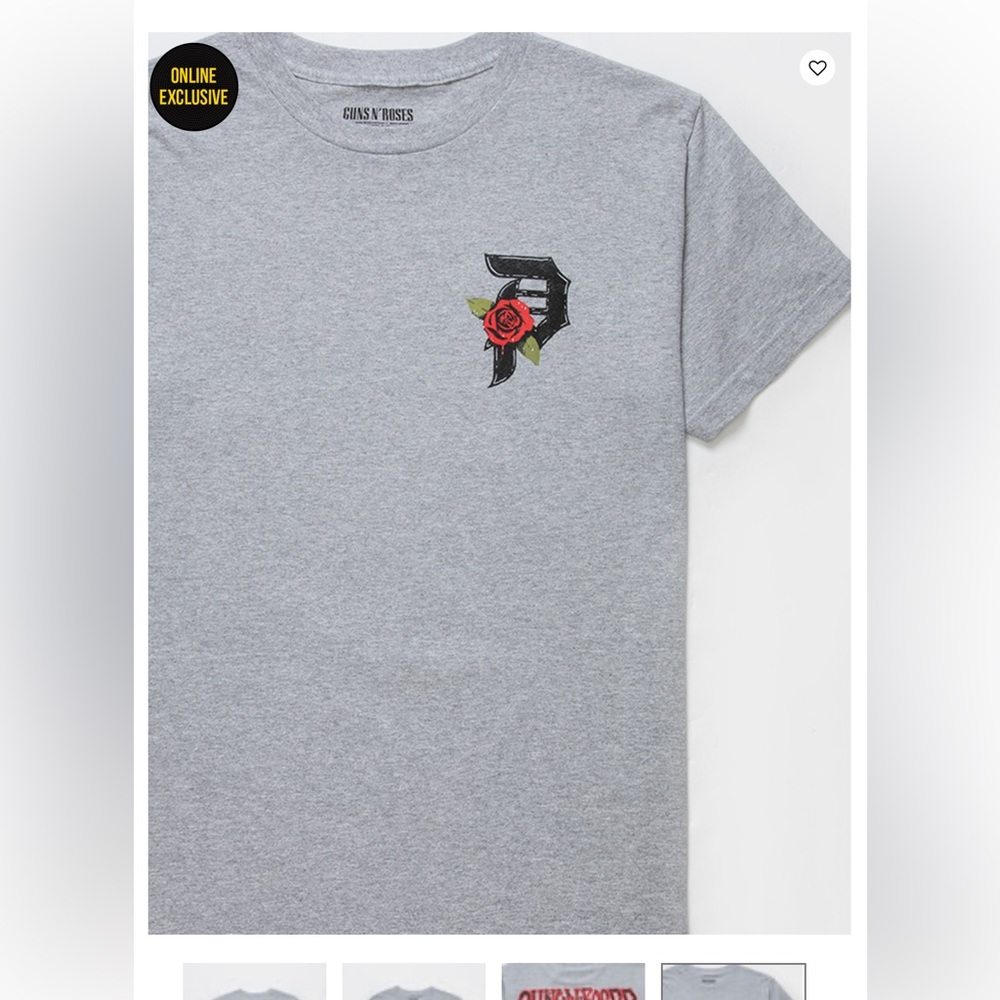 PRIMITIVE x Guns N' Roses Bones Mens Tee - Picture 3 of 4